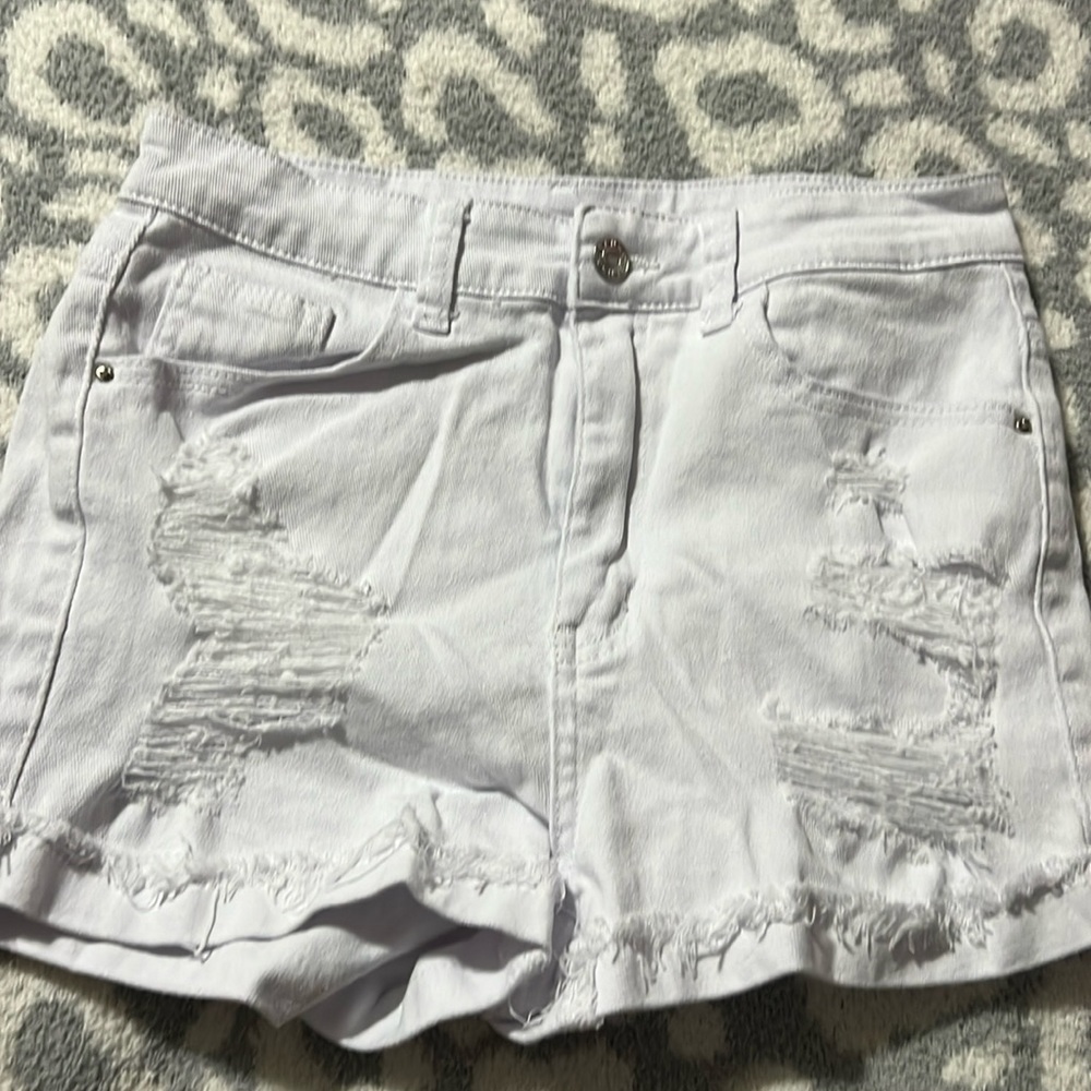 White Jean Shorts